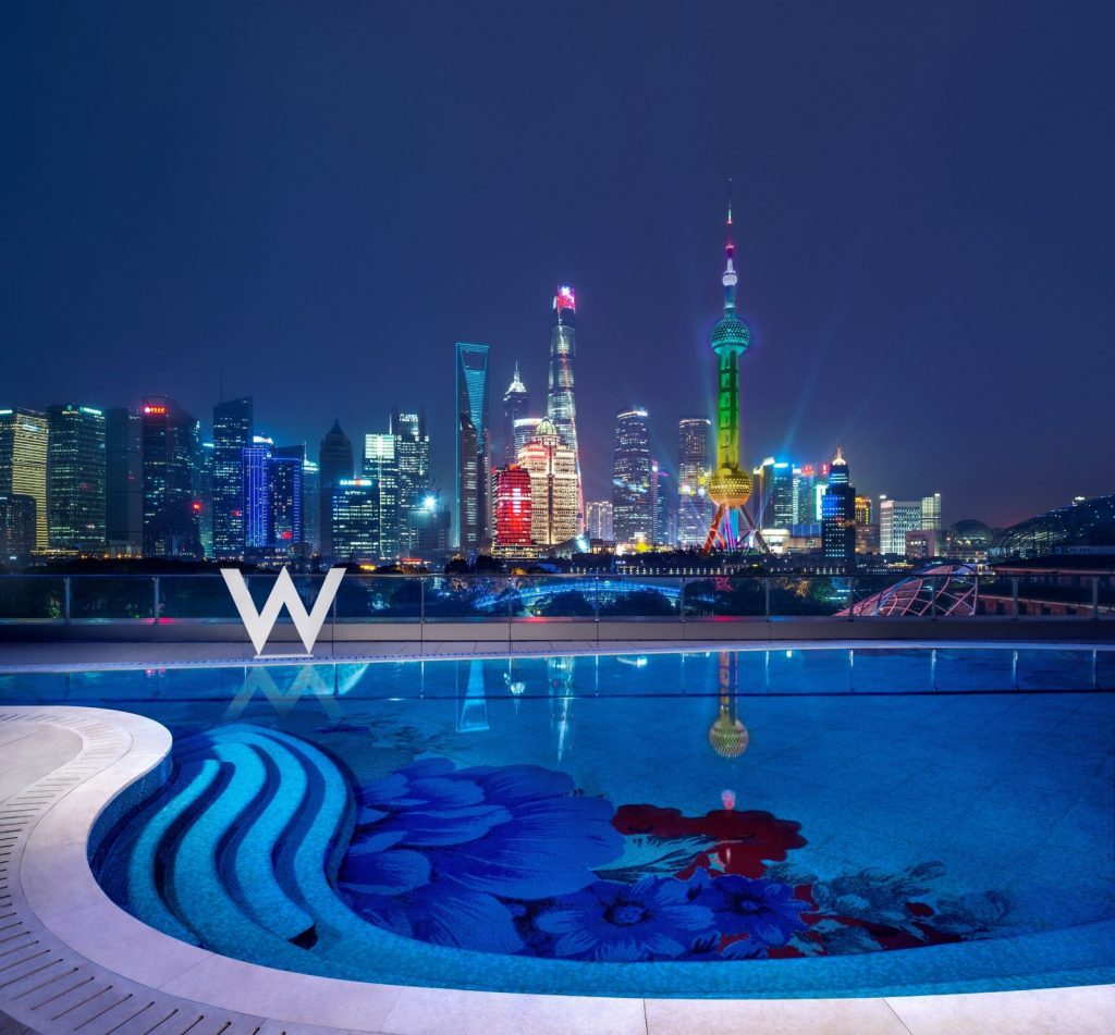 The WET Deck at W Shanghai - The Bund. 