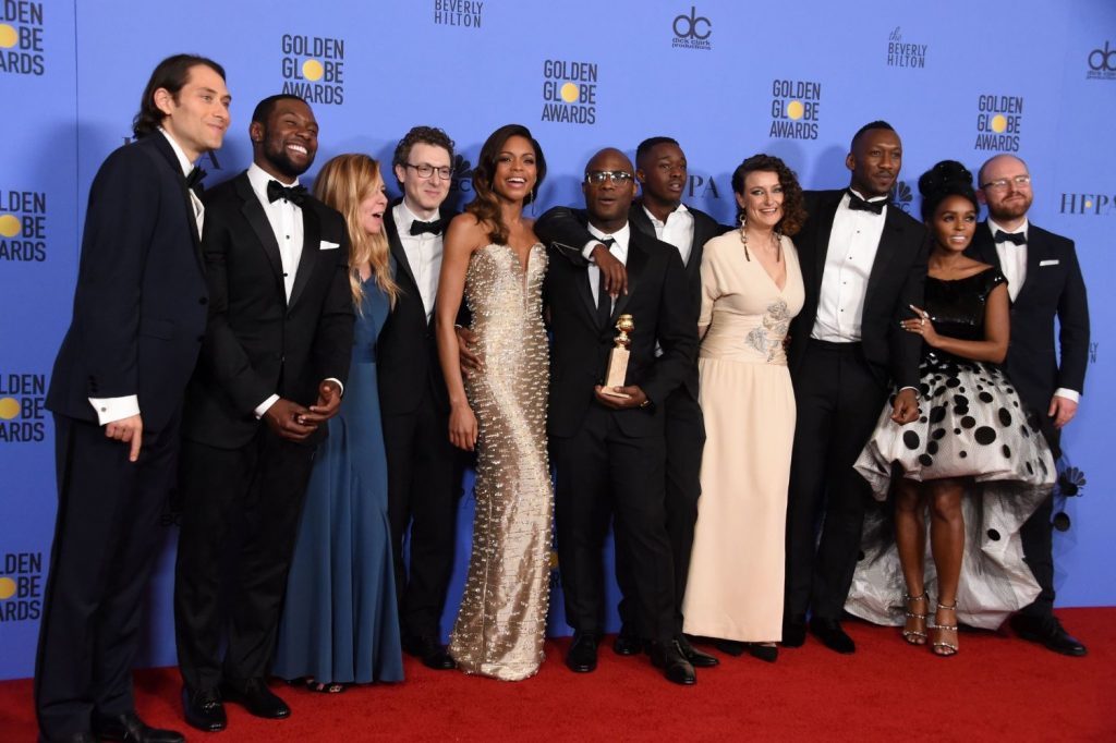 "Moonlight" team at the 2017 Golden Globe Awards