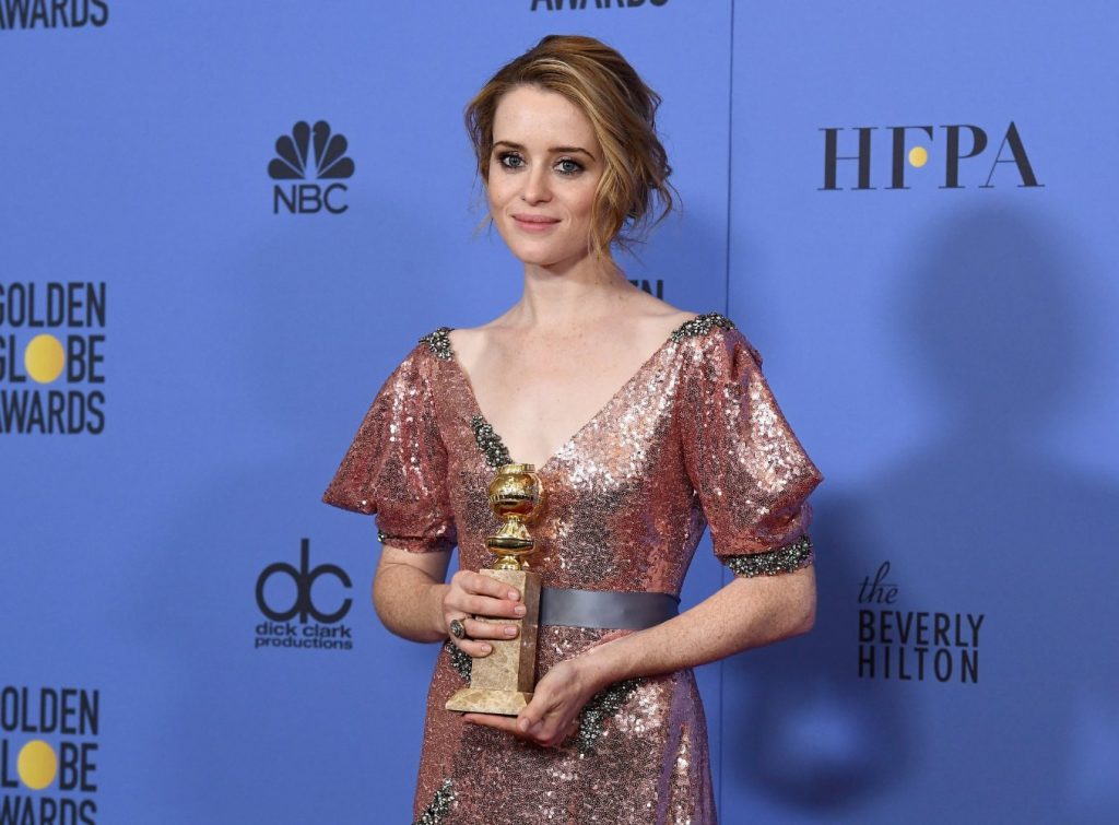 "The Crown" star Claire Foy at the 74th Annual Golden Globe Awards at the Beverly Hilton Hotel in Beverly Hills, California, on January 8, 2017.