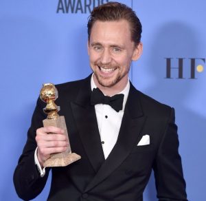 Tom Hiddleston at the 74th Annual Golden Globe Awards at the Beverly Hilton Hotel in Beverly Hills, California, on January 8, 2017. 