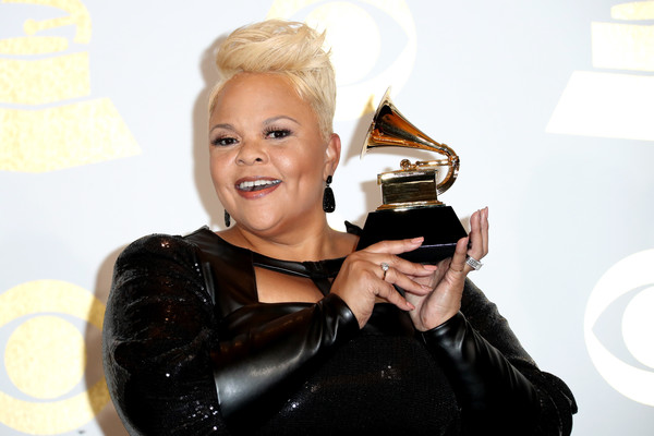 Tamela Mann at the 2017 Grammy Awards in Los Angeles. 