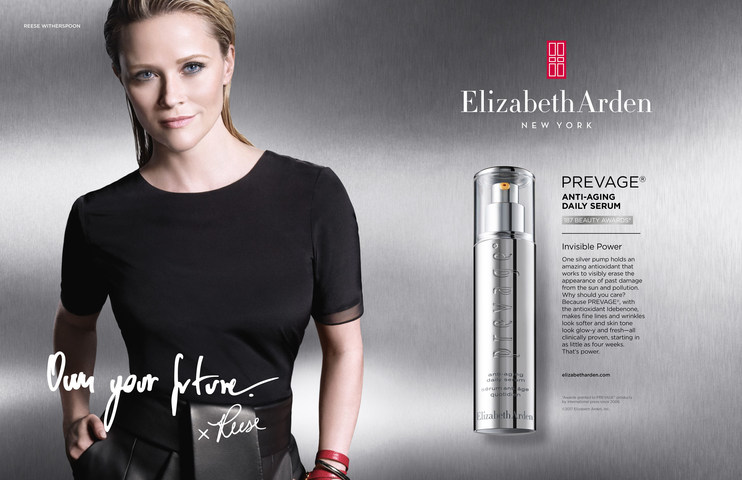 Reese Witherspoon in an Elizabeth Arden Prevage ad.