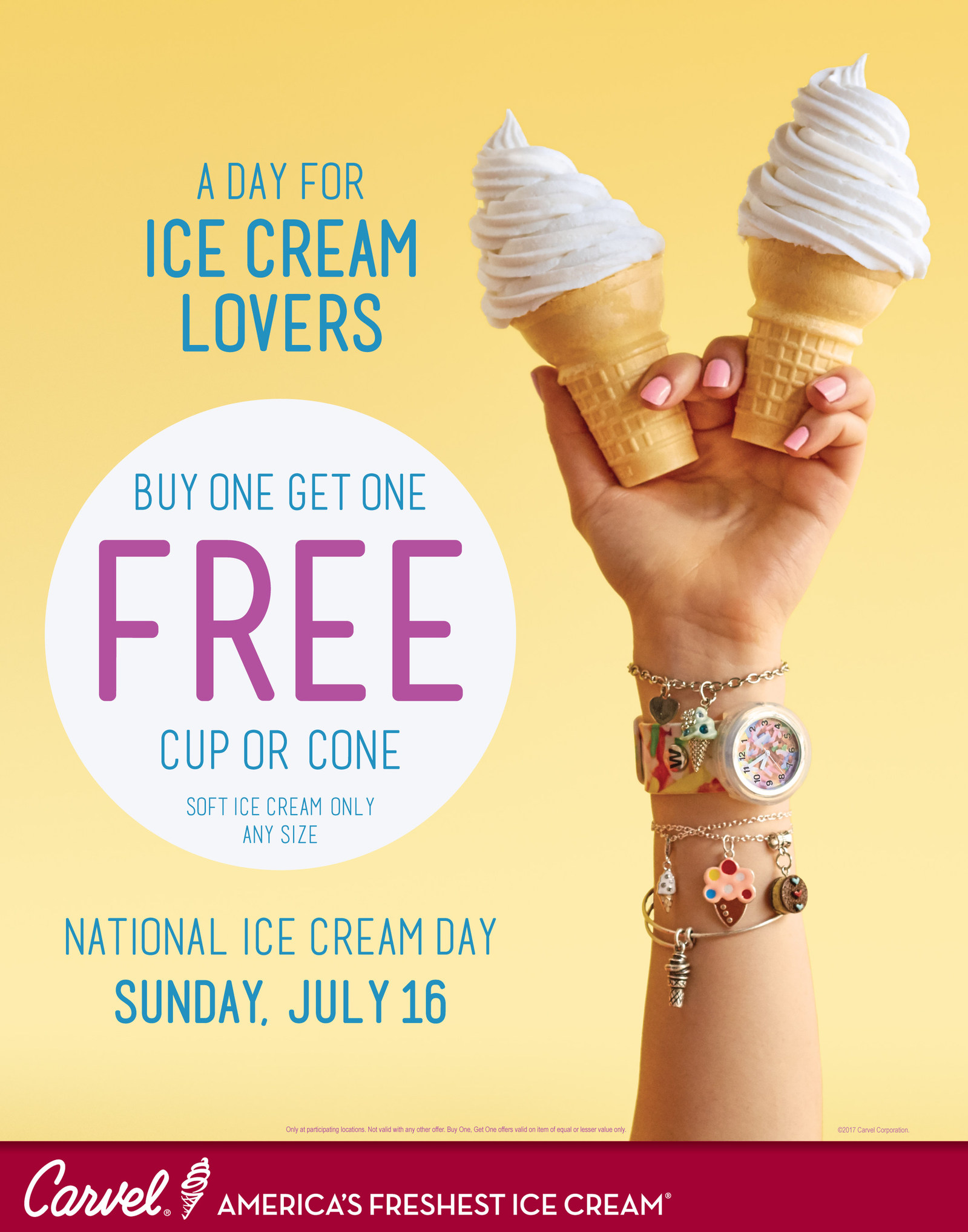Carvel celebrates National Ice Cream Day with 'BuyOneGetOne Free