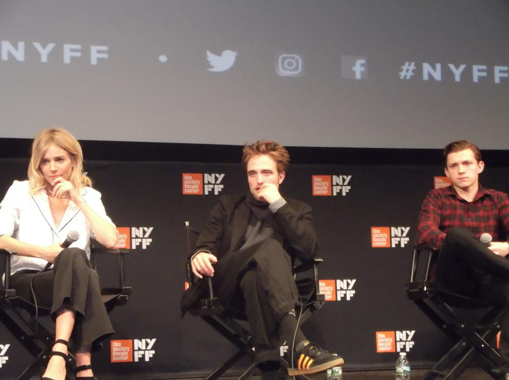 Sienna Miller, Robert Pattinson and Tom Holland at the 2016 New York Film Festival press conference for "The Lost City of Z" 