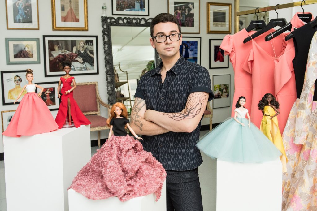Christian Siriano and his exclusive Barbie fashion collection (Photo courtesy of Mattel)